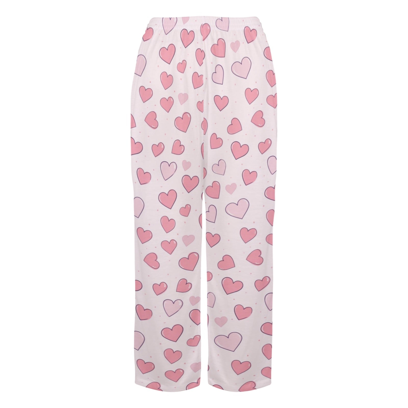 Stanzino Black & Pink Heart Pajama Pants - Women, zulily