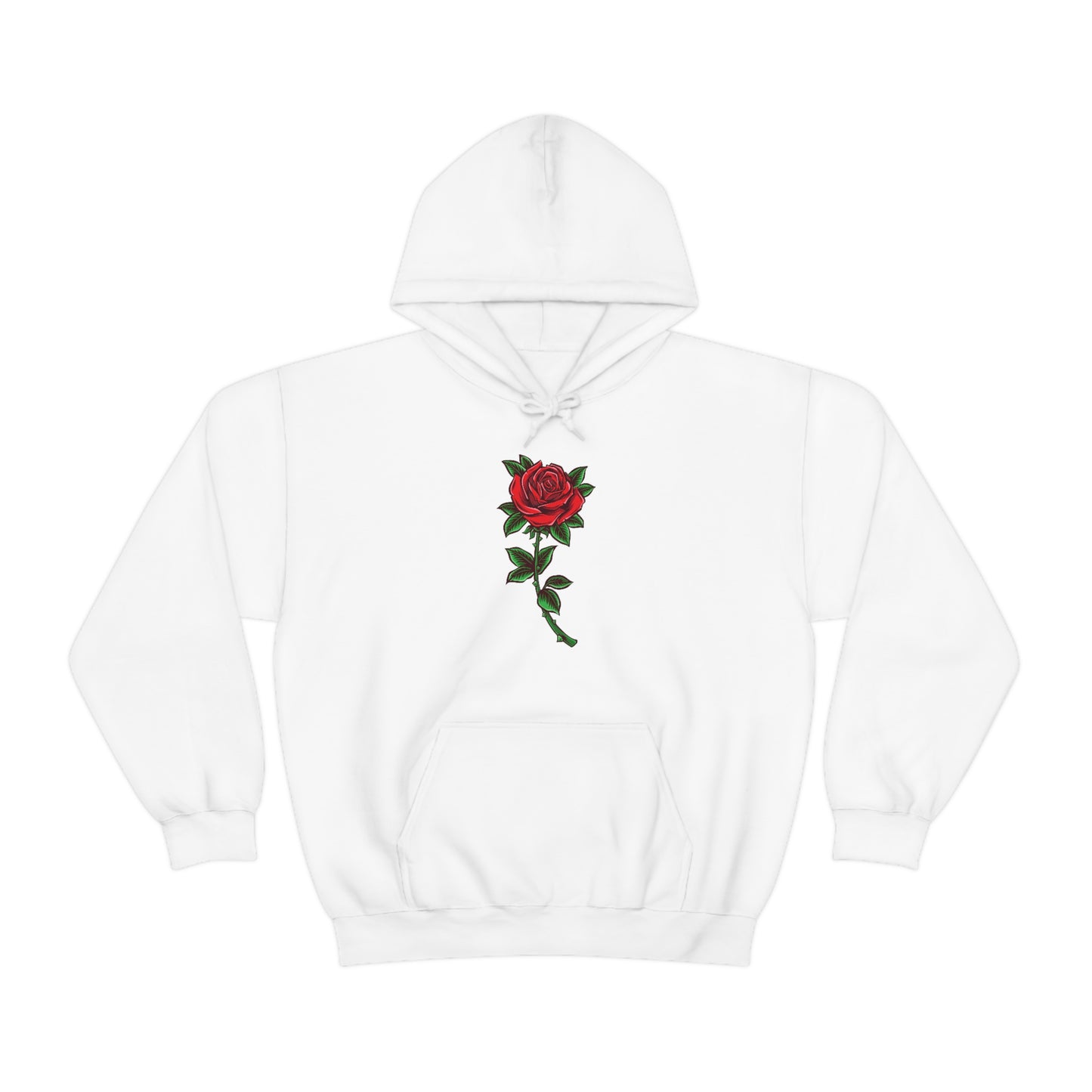 Red Rose Hoodie, Flowers Floral Pullover Men Women Adult Aesthetic Graphic Cotton Punk Goth Hooded Sweatshirt with Pockets Starcove Fashion