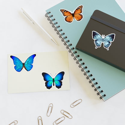 Butterfly Sticker Sheets Set,  Blue Orange Monarch Realistic Aesthetic Cute Wall Decal Pack Car Decor Vinyl Water Proof Die Cut Starcove Fashion