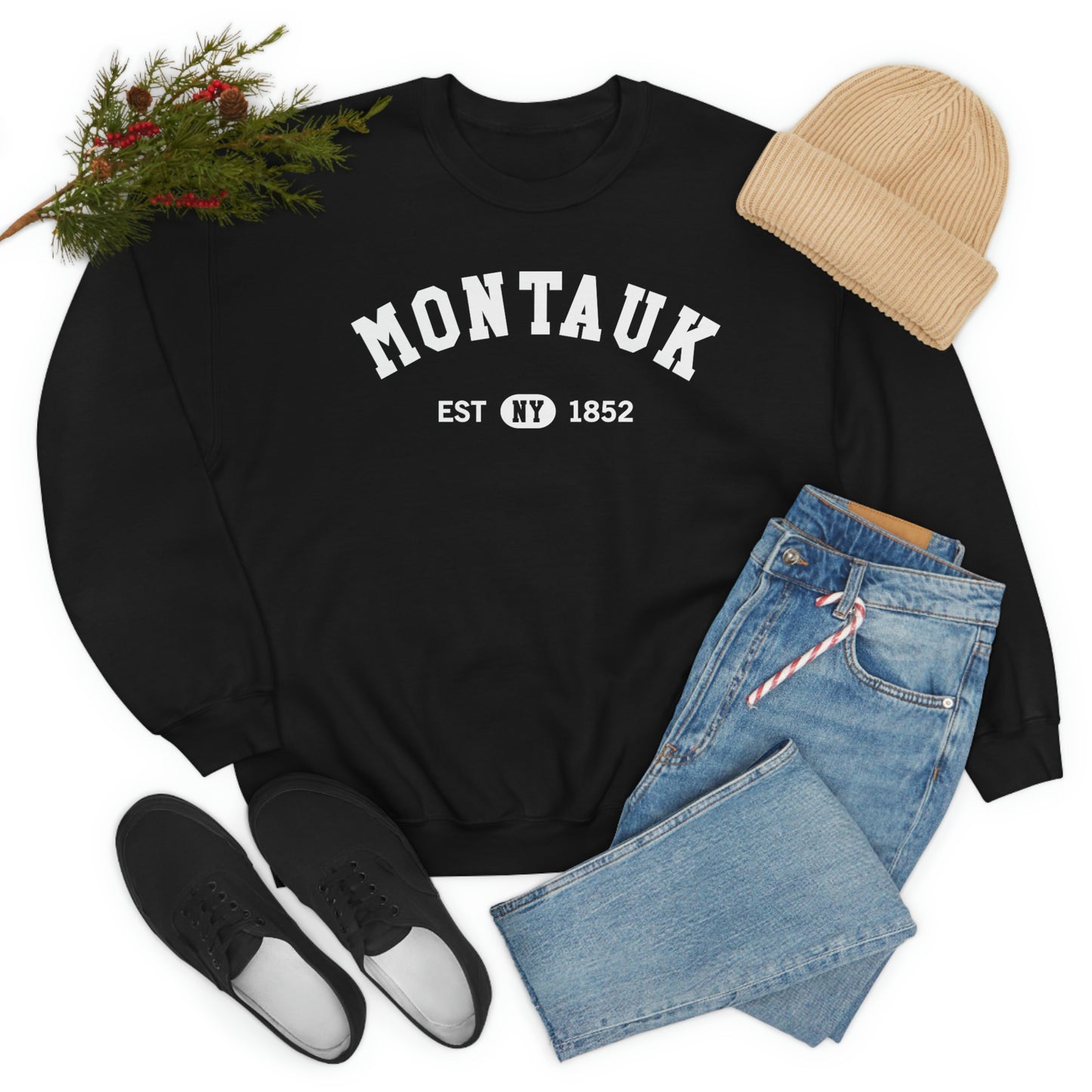 Montauk Sweatshirt, New York NY Beach Graphic Crewneck Fleece Cotton Sweater Jumper Pullover Men Women Aesthetic Designer Top Starcove Fashion