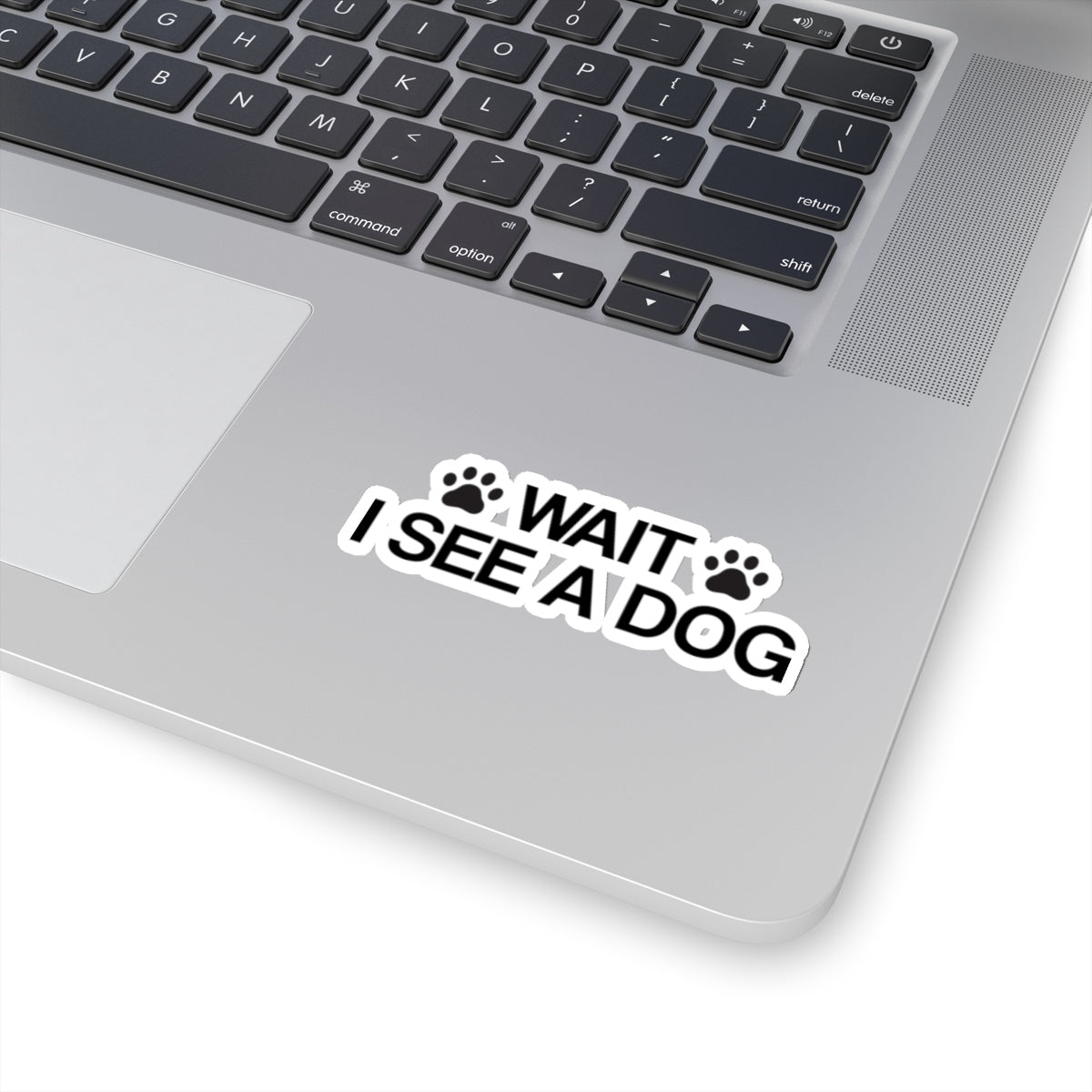 Wait I See A Dog Sticker, Paws Hold On Funny Animal Laptop Decal Vinyl Cute Waterbottle Tumbler Car Bumper Aesthetic Wall Mural Starcove Fashion