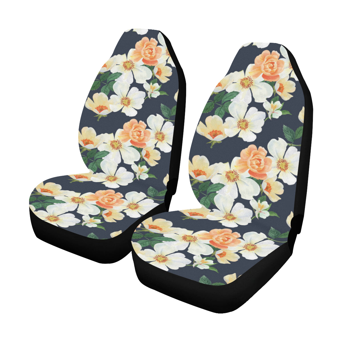 Yellow Roses Flowers Floral Blue Car Seat Covers Pair, 2 Front Seat Covers, Car on sale Seat Protector, Car Accessory, Seat Cover For Car