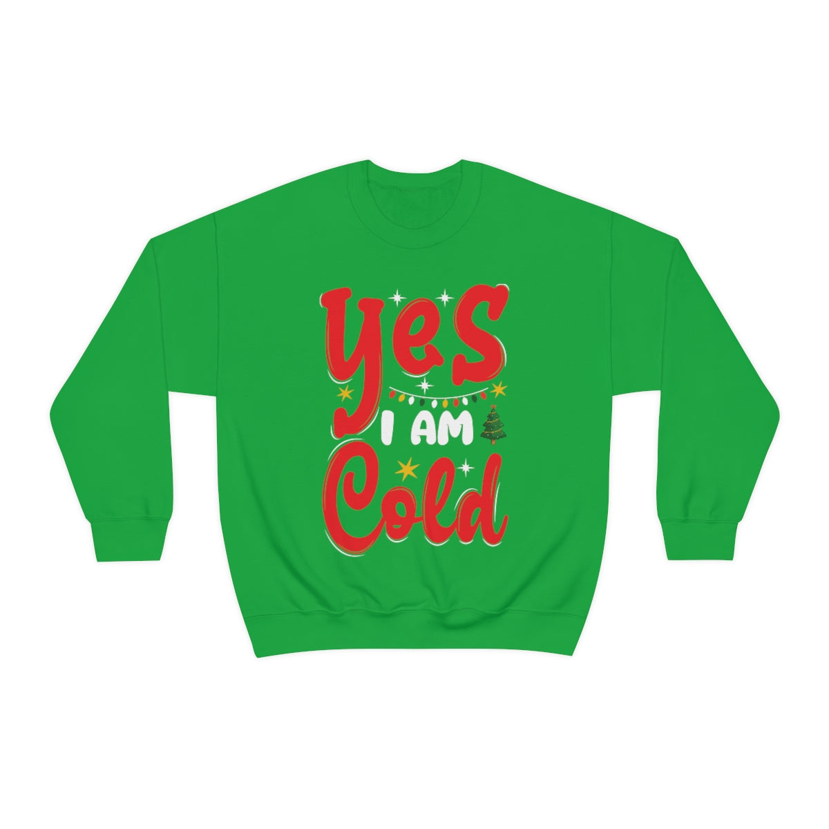 Yes I am Cold Sweatshirt, Graphic Christmas Funny Crewneck Fleece Cotton Sweater Jumper Pullover Men Women Adult Aesthetic Winter Starcove Fashion