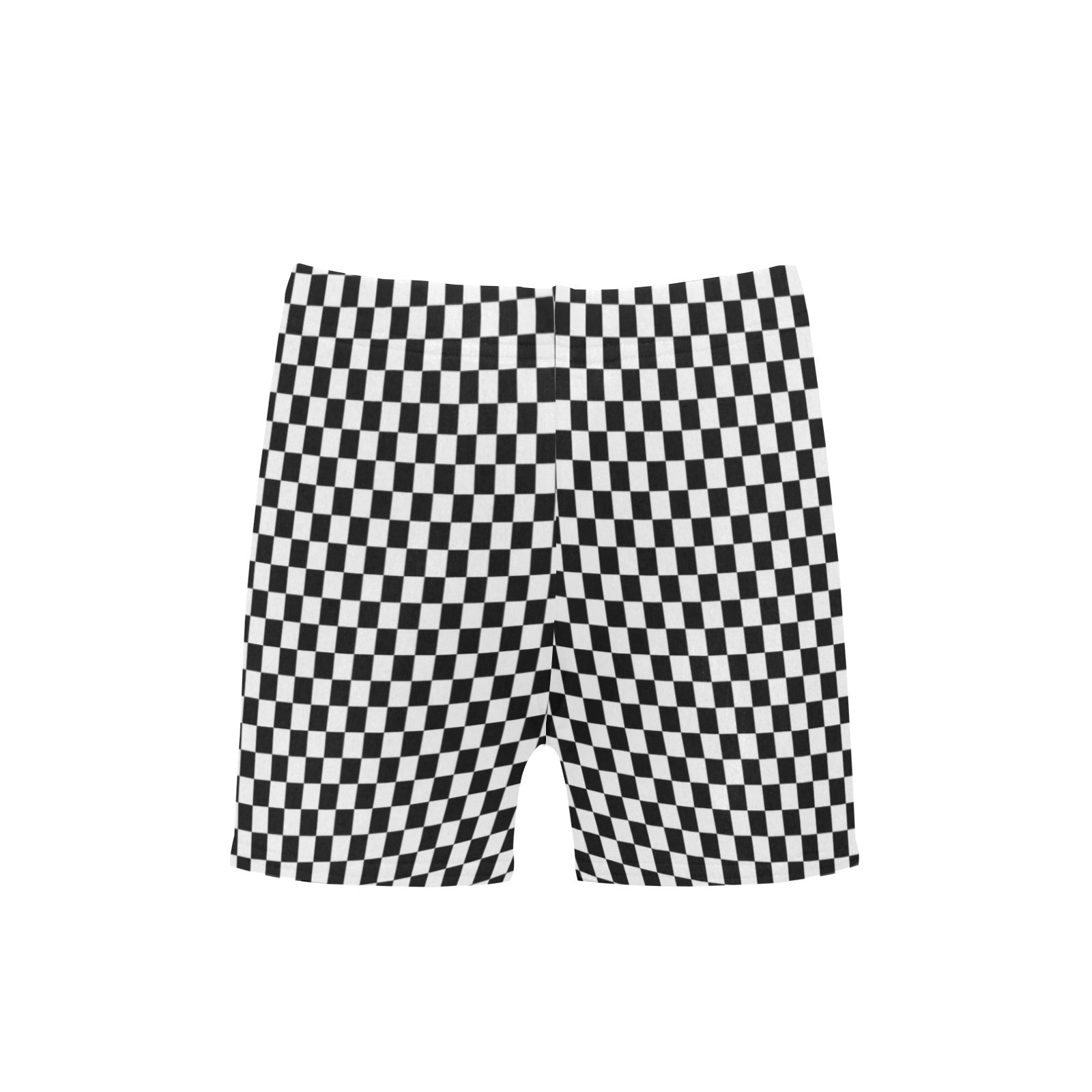 Checkered Bikini Top, Black White Checkerboard Check Sports Bathing Su –  Starcove Fashion