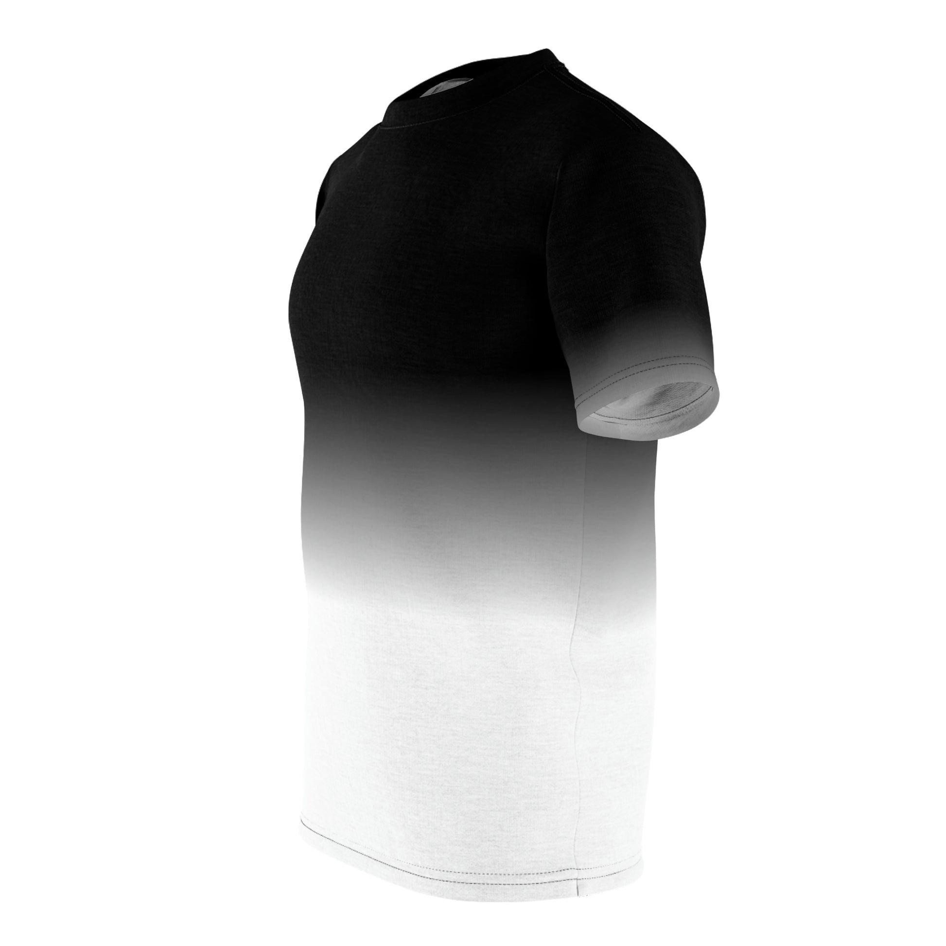 Black White Ombre Tshirt Gradient Dip Tie Dye Men Women Adult 