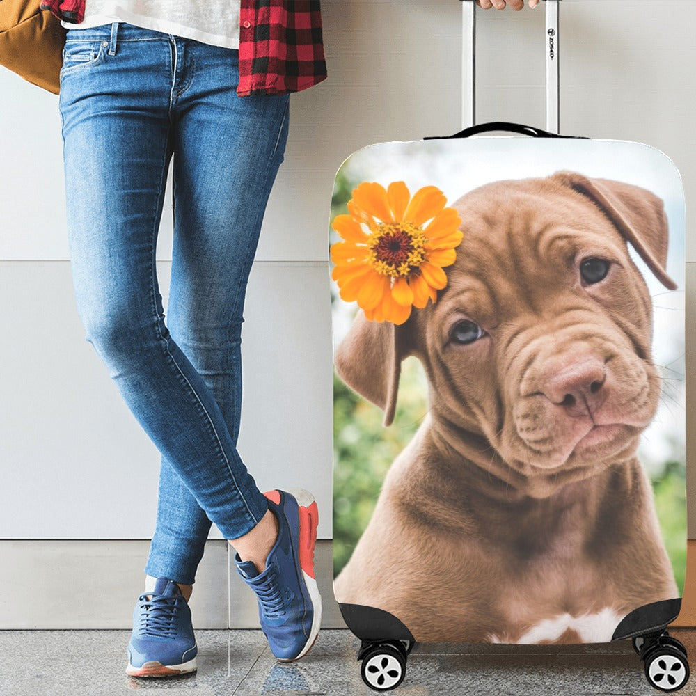 Personalized Photo Luggage Cover, Custom Pets Cats Dogs Aesthetic Print Suitcase Bag Protector Travel Customized Wrap Small Large Gift Starcove Fashion