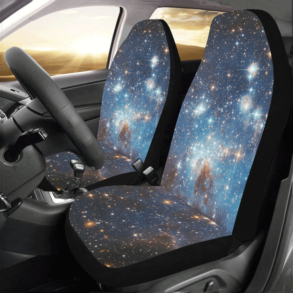 Galaxy Space Car Seat Covers 2 pc, Stars Night Sky Constellation Patte ...