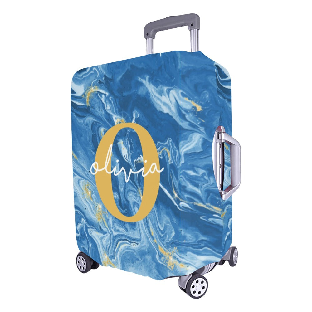 Personalized Luggage Cover, Custom Name Text Monogram Aesthetic Print Suitcase Bag Protector Travel Customized Wrap Small Large Gift Starcove Fashion