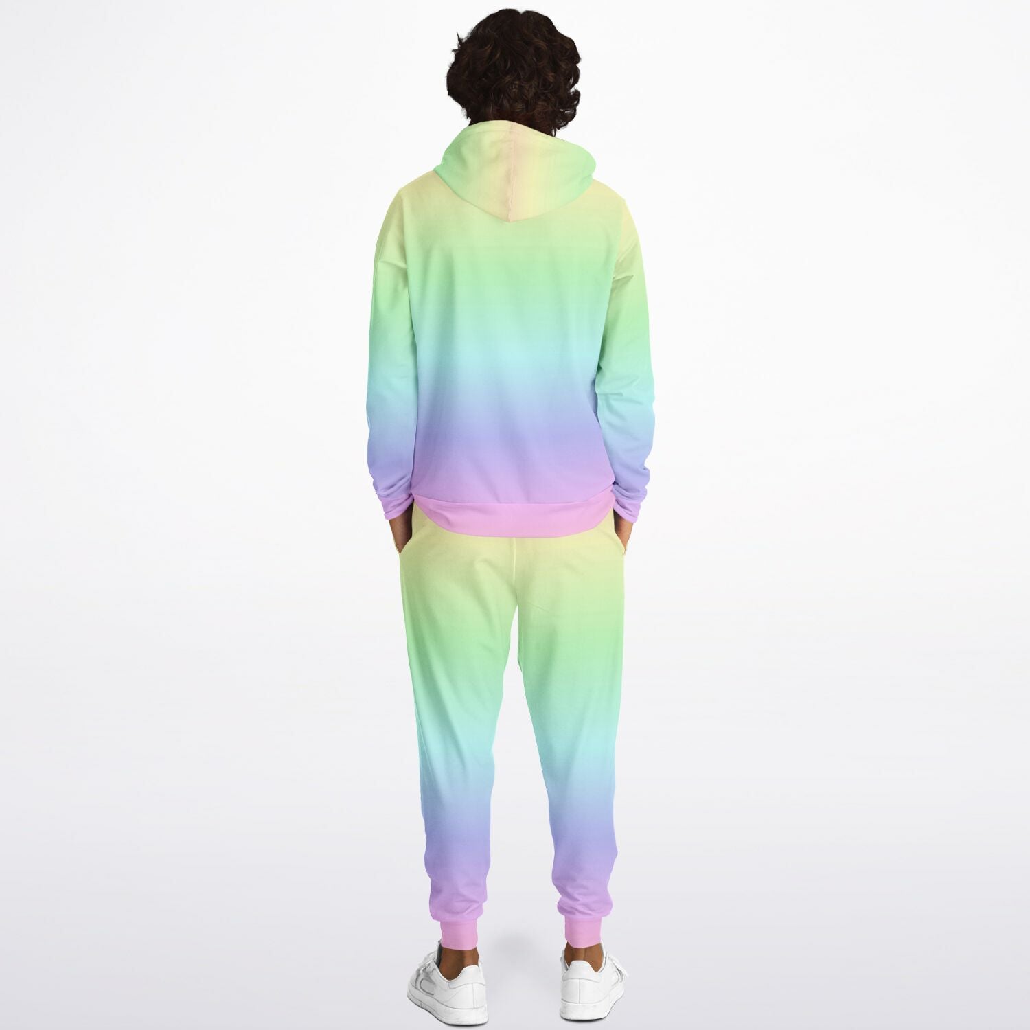 Pastel Rainbow Tie Dye Hoodie Jogger Sweat Set Hooded Sweatshirt Sweatpants Women Men Kawaii Goth Ombre Sweatsuit Plus Size Matching