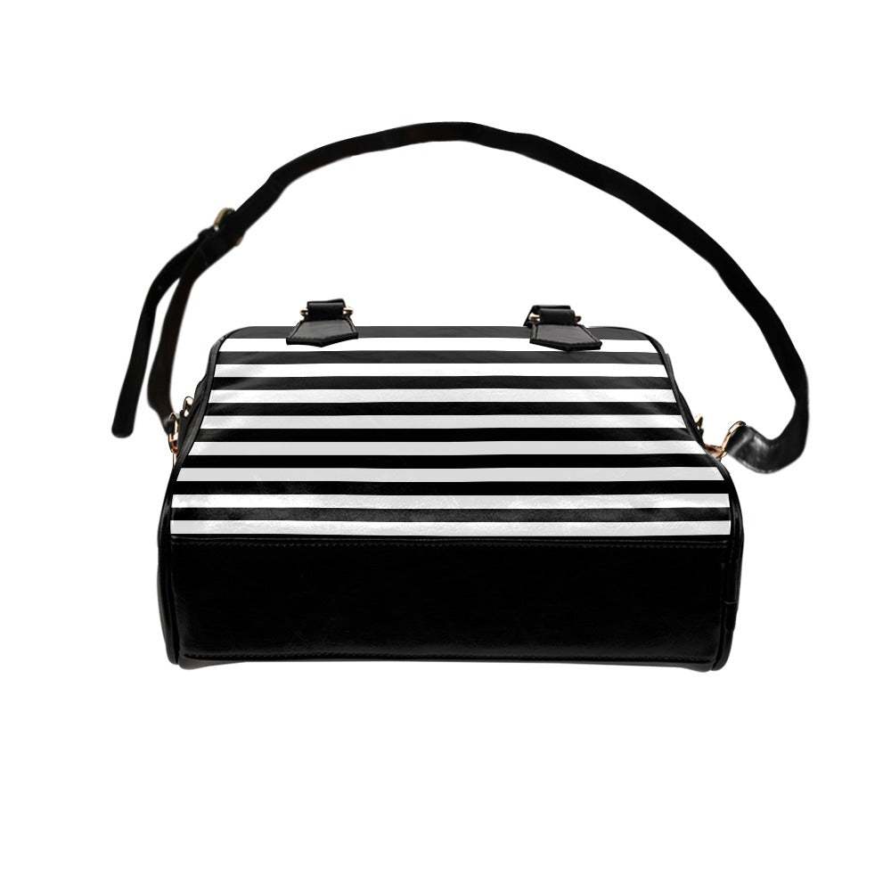 how to sew a Black and White Bag with Leather - Sisters, What!