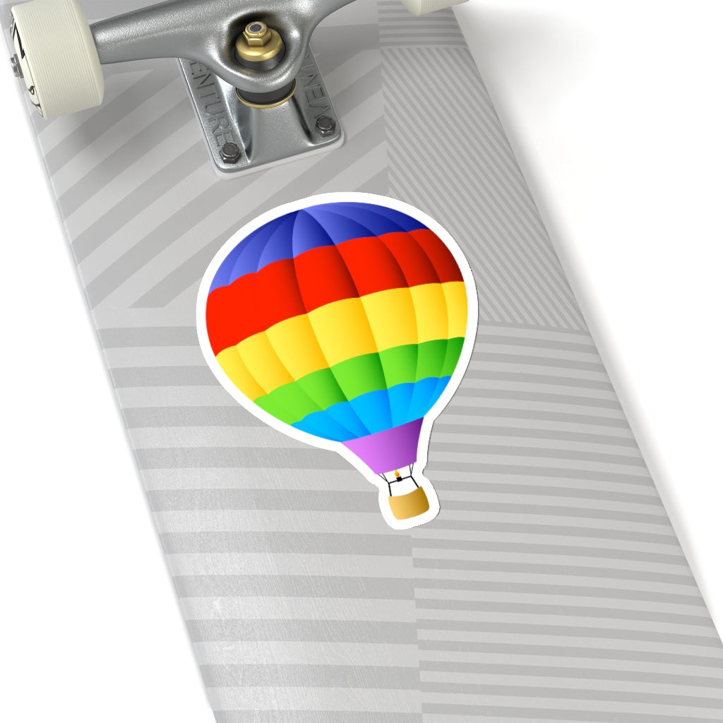 Hot Air Balloon Decal, Rainbow Cute Label Phone Macbook Small Large Cool Art Computer Car Hydro Flask Wall Art Starcove Fashion