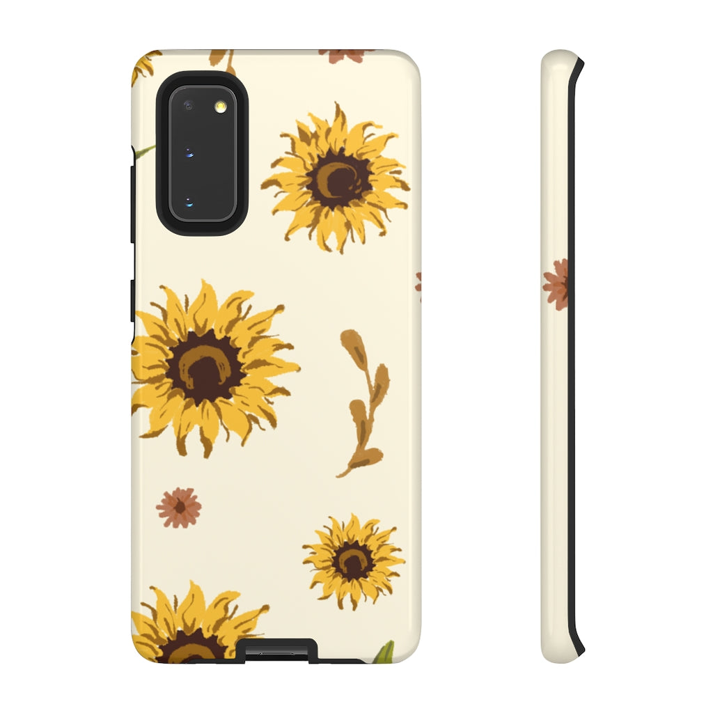 Sunflower Pattern Iphone 13 12 Pro Case, Floral Cute Aesthetic Tough Cases 11 8 Plus X XR XS Max Samsung Galaxy S20+ S10 Phone Cover Starcove Fashion