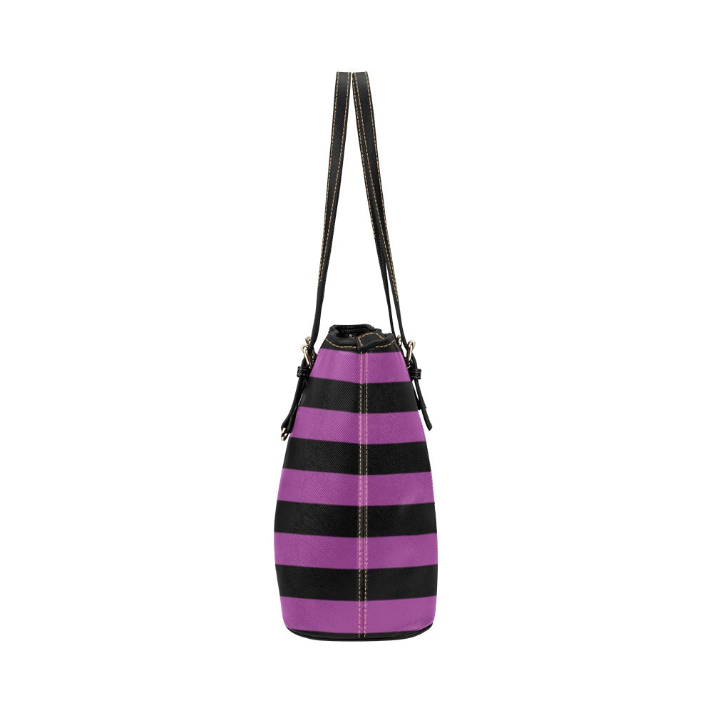 Solid Striped Canvas Tote Bag with Zipper Top – Island Beach Bags