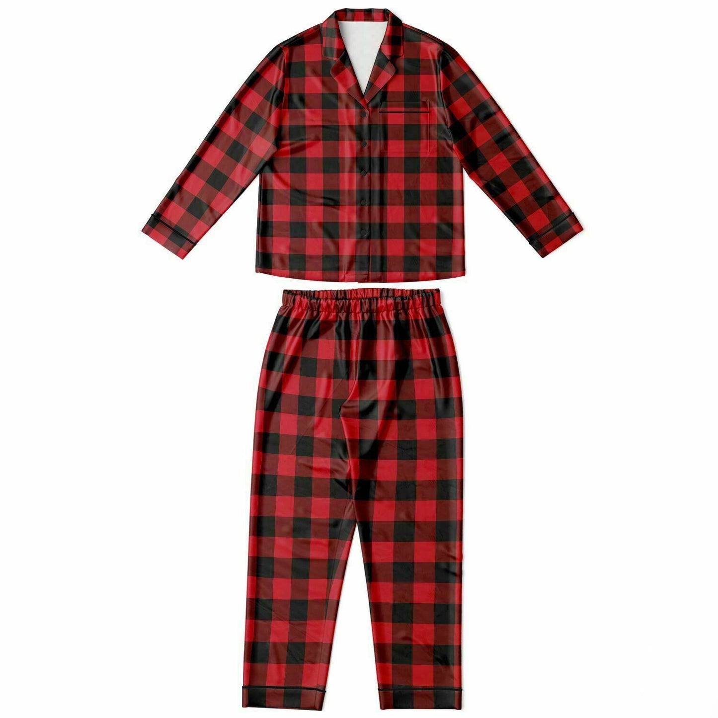 Multi Color Plaid Buffalo Red Black Christmas Winter Adult Unisex Pajama  Bottoms Women Men PJ Pants Warm Pajama Set Chic Small Medium Large 