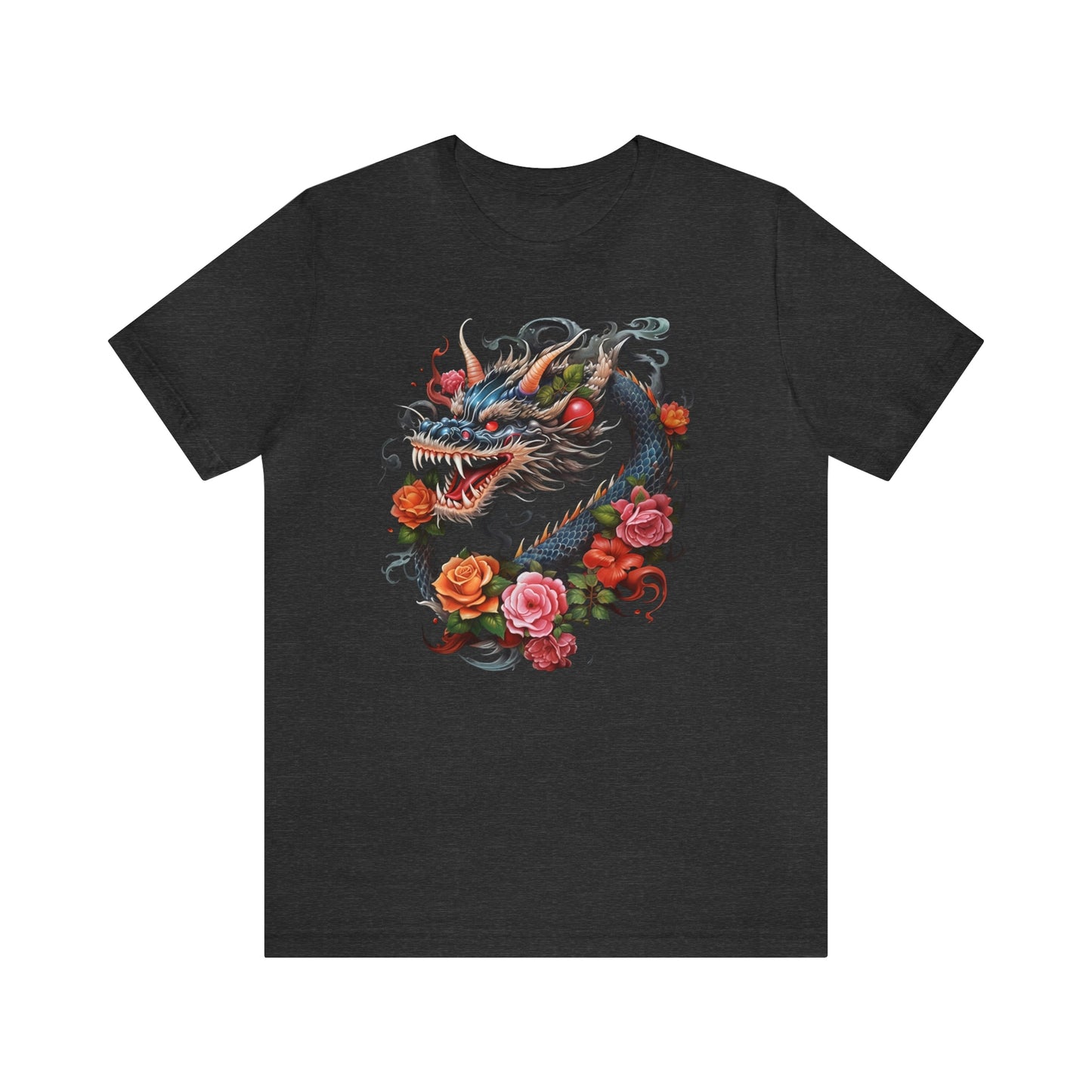 Japanese Dragon Tshirt, Tattoo Designer Graphic Aesthetic Fashion Crewneck Men Women Tee Top Short Sleeve Shirt Starcove Fashion