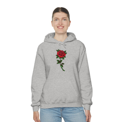 Red Rose Hoodie, Flowers Floral Pullover Men Women Adult Aesthetic Graphic Cotton Punk Goth Hooded Sweatshirt with Pockets Starcove Fashion