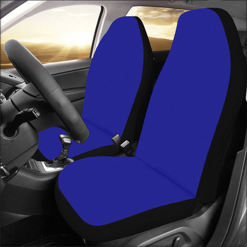 Navy Blue Car Seat Covers 2 pc, Solid Color Front Seat Covers Car RV SUV Vans Truck Seat Protector Accessories Auto