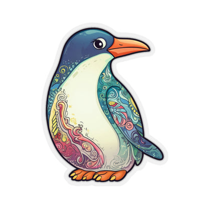 Penguin Sticker, Ornate Bird Animal Laptop Decal Vinyl Cute Waterbottle Tumbler Car Waterproof Bumper Aesthetic Die Cut Wall Mural Starcove Fashion