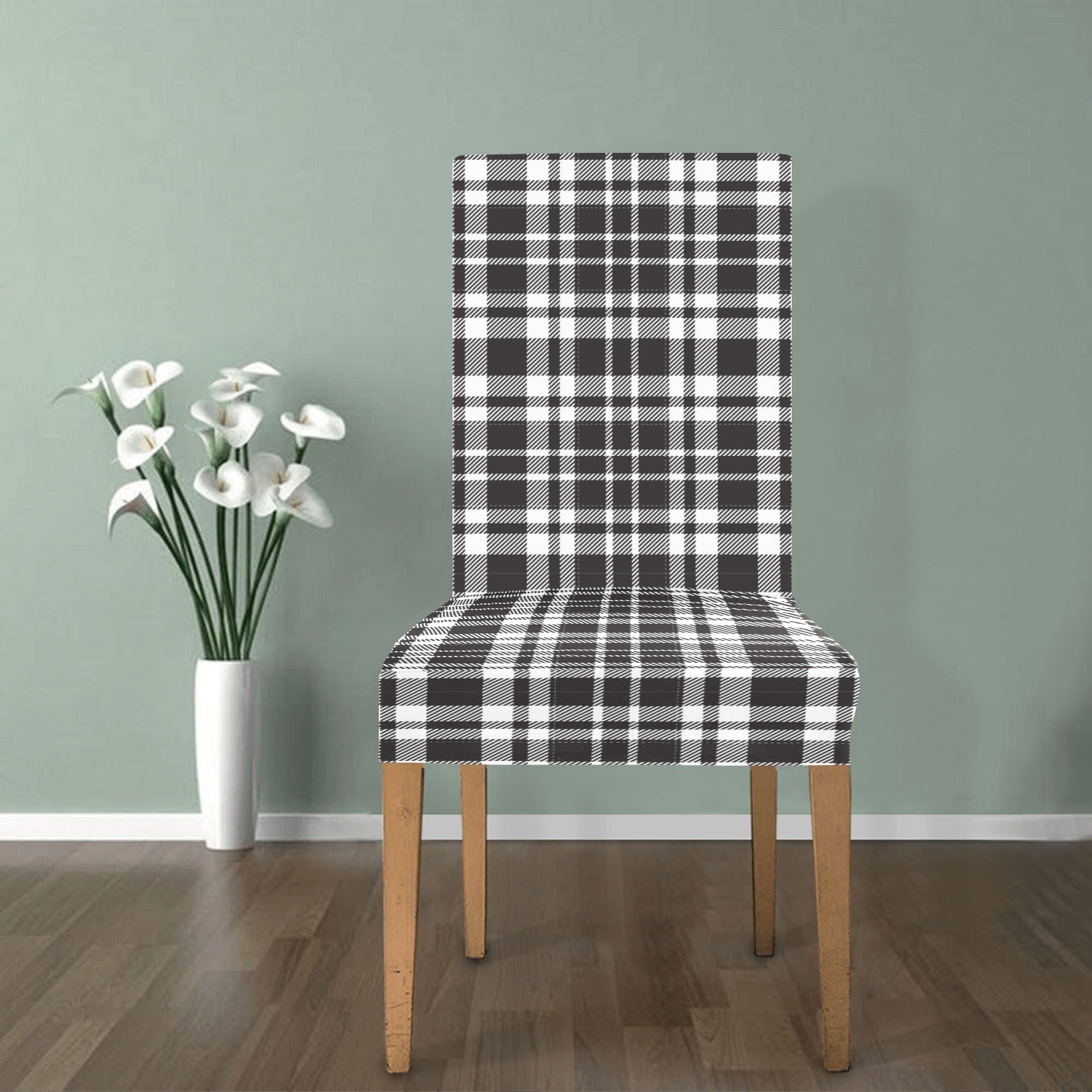 Buffalo plaid 2024 dining chair covers