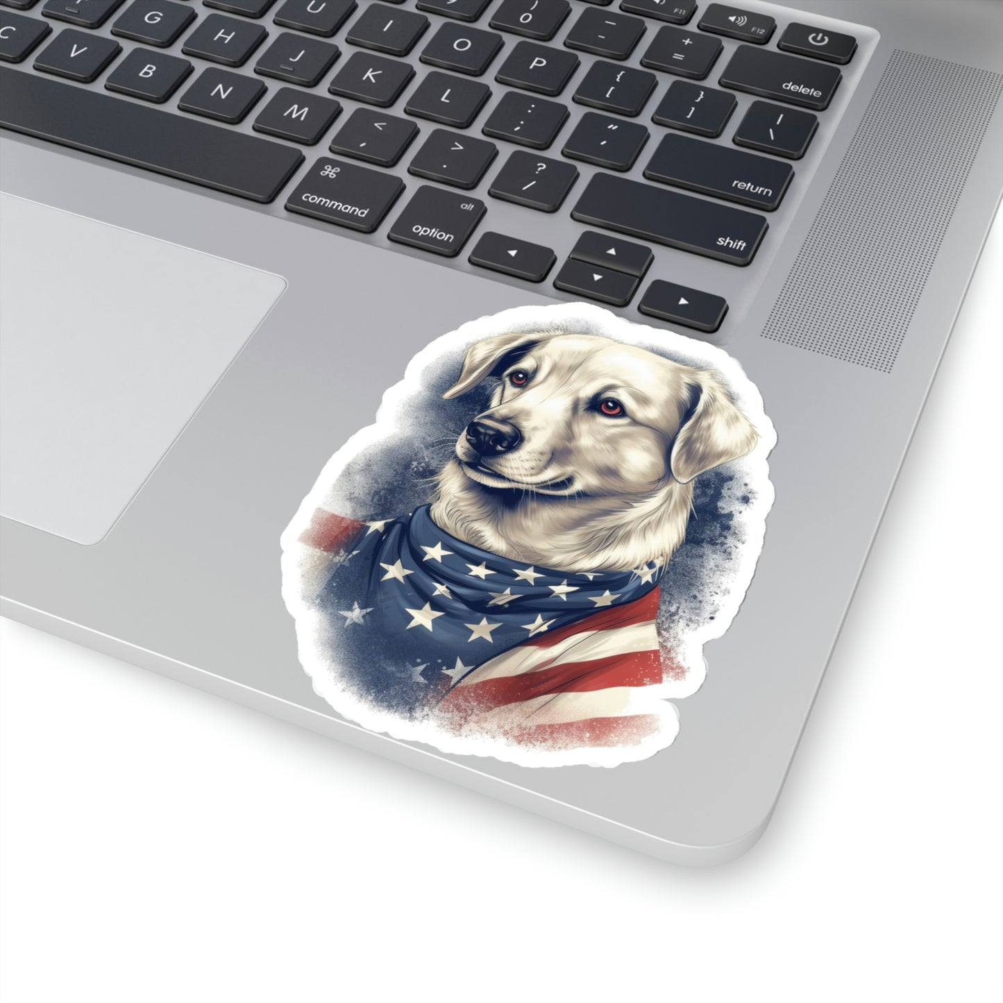 Dog American Flag Sticker, Labrador Retriever USA Patriotic Laptop Decal Vinyl Cute Waterbottle Tumbler Car Waterproof Bumper Aesthetic Wall Starcove Fashion