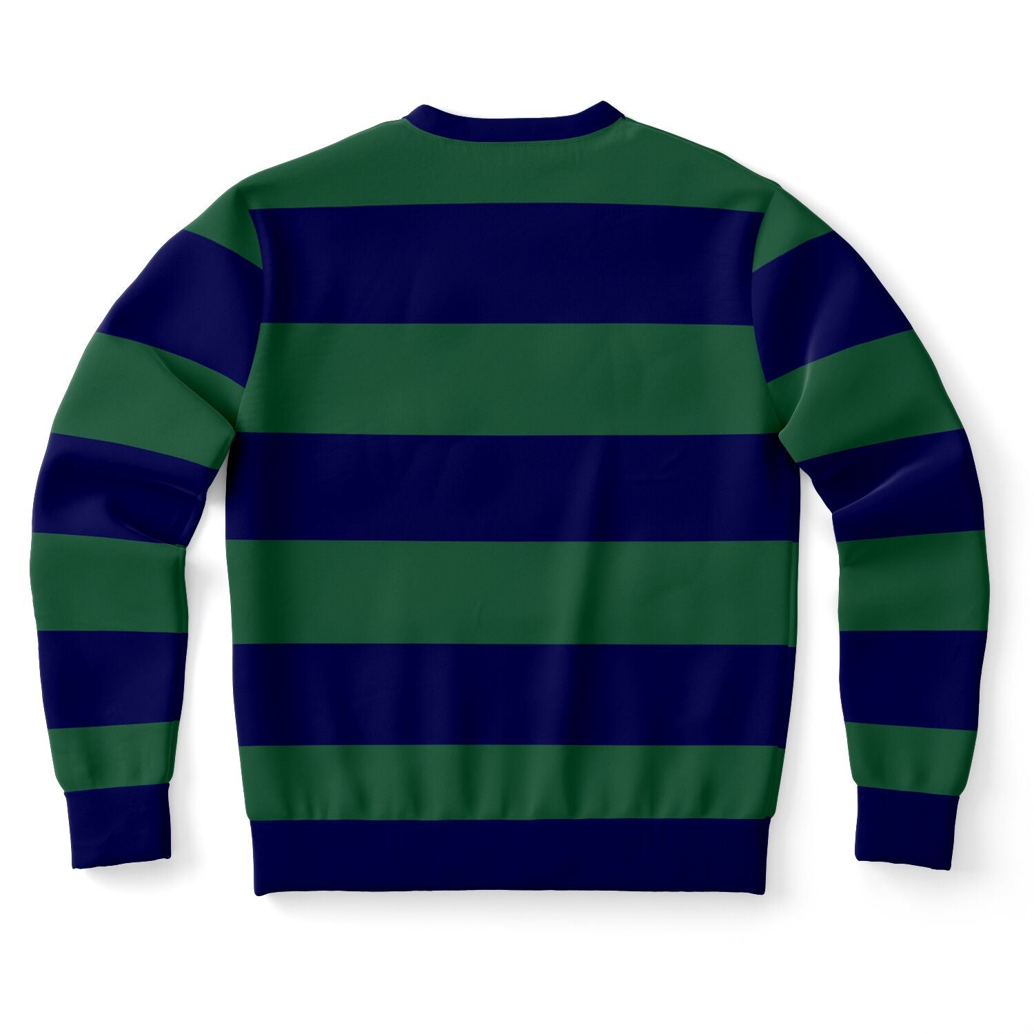 Blue Green Striped Sweatshirt Retro Vintage Crewneck Fleece Cotton Sweater Jumper Pullover Men Women Adult Top