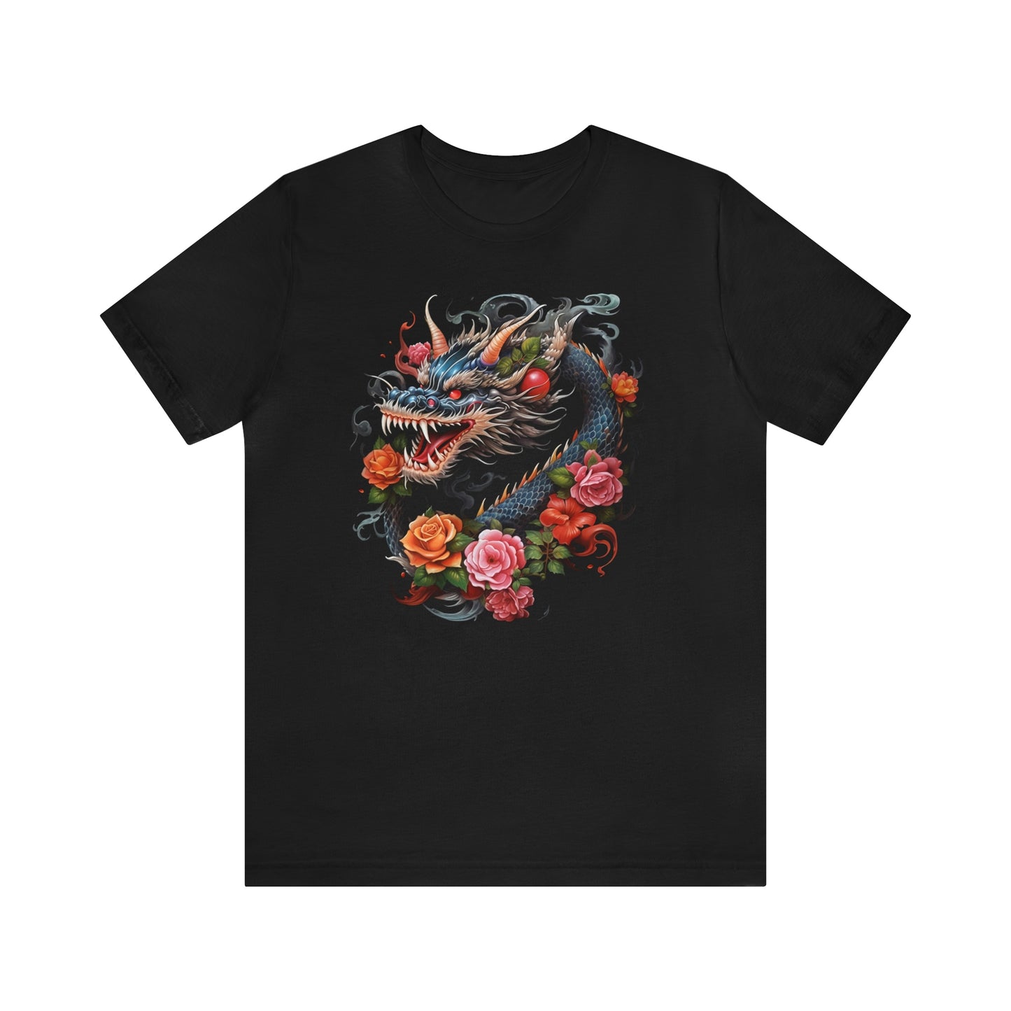 Japanese Dragon Tshirt, Tattoo Designer Graphic Aesthetic Fashion Crewneck Men Women Tee Top Short Sleeve Shirt Starcove Fashion