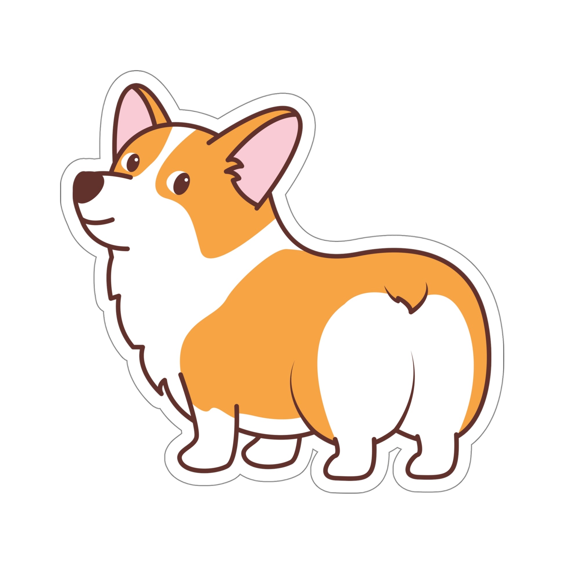 Corgi Sticker, Puppy Butt Dog Animal Pet Welsh Laptop Decal Vinyl Cute Waterbottle Tumbler Car Waterproof Bumper Die Cut Wall Mural Starcove Fashion