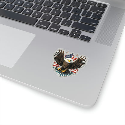 Bald Eagle Sticker, American Flag Patriotic USA Bird Laptop Decal Vinyl Waterbottle Tumbler Car Waterproof Bumper Die Cut Wall Mural Starcove Fashion