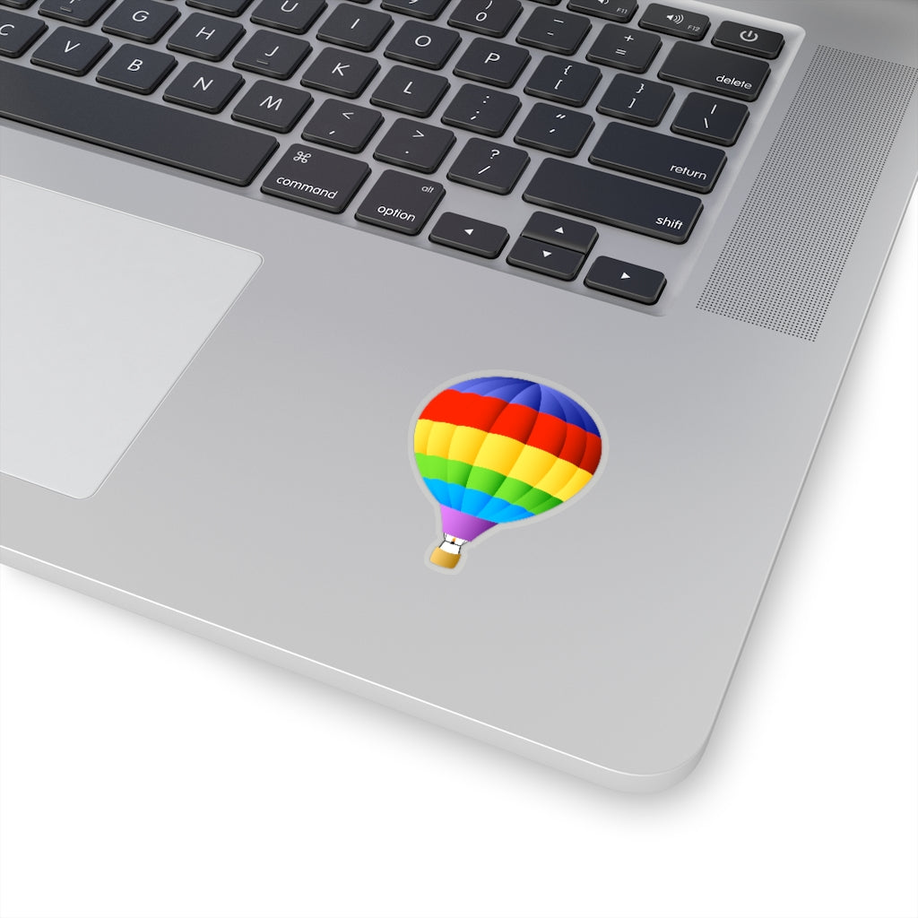 Hot Air Balloon Decal, Rainbow Cute Label Phone Macbook Small Large Cool Art Computer Car Hydro Flask Wall Art Starcove Fashion