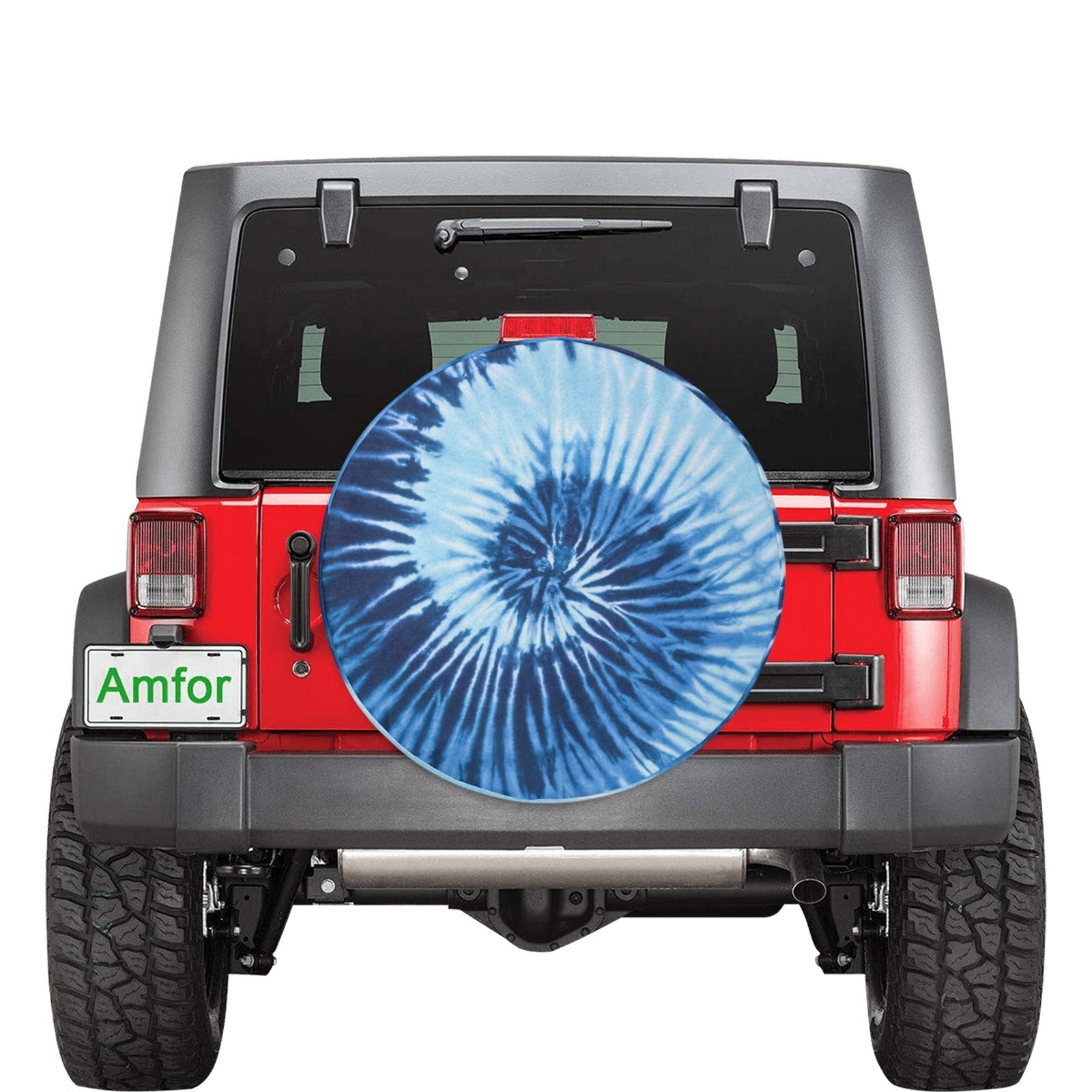 Tie Dye Spare Tire Cover With Backup Camera Hole, Blue Unique Back Wheel  Tire Cover for Car Men Women RV Trailer Campers