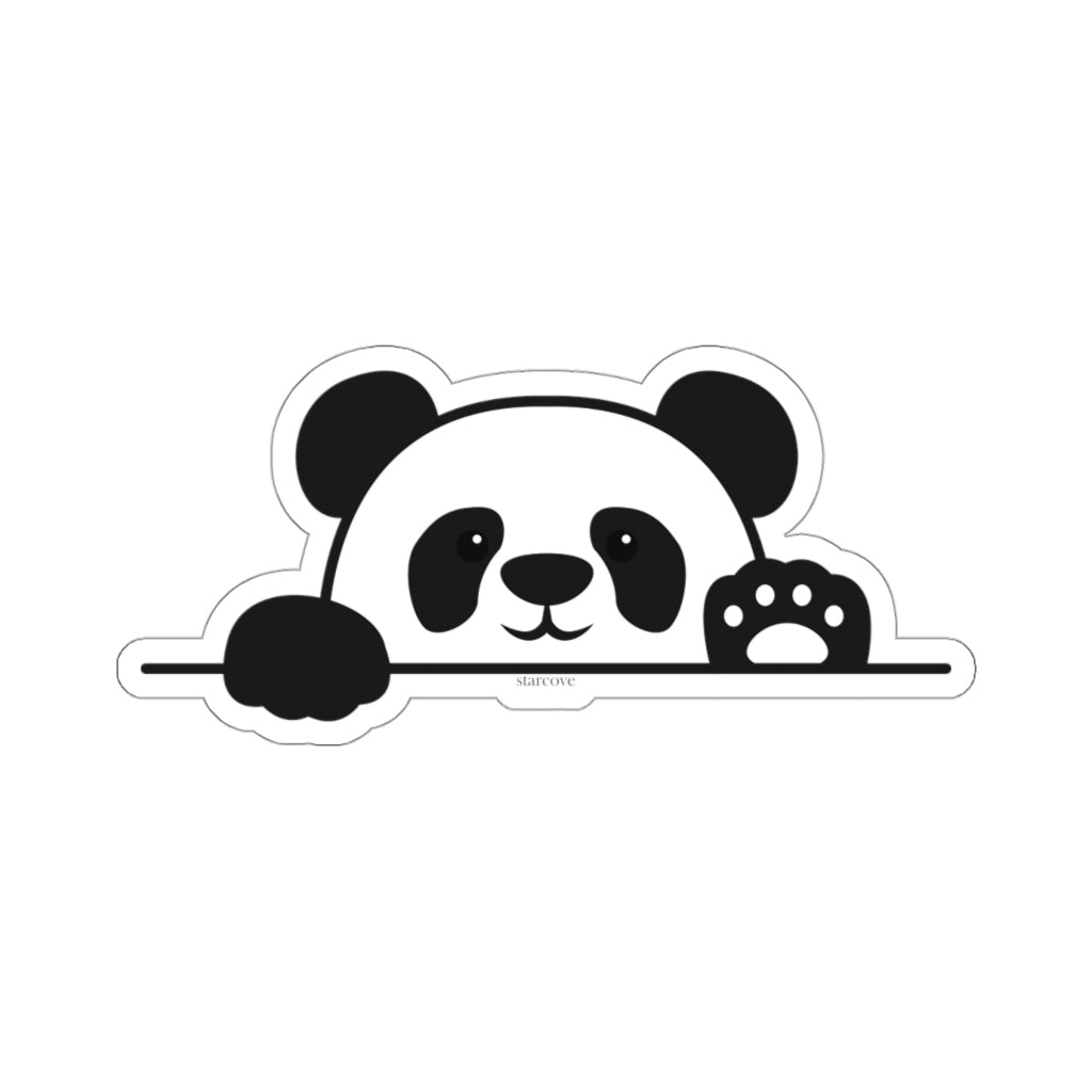 Cute Panda Wall Decals, Funny Black White Light Switch Sticker Vinyl Wall Laptop Decal Cute Waterbottle Car Bumper Aesthetic Label Mural Starcove Fashion