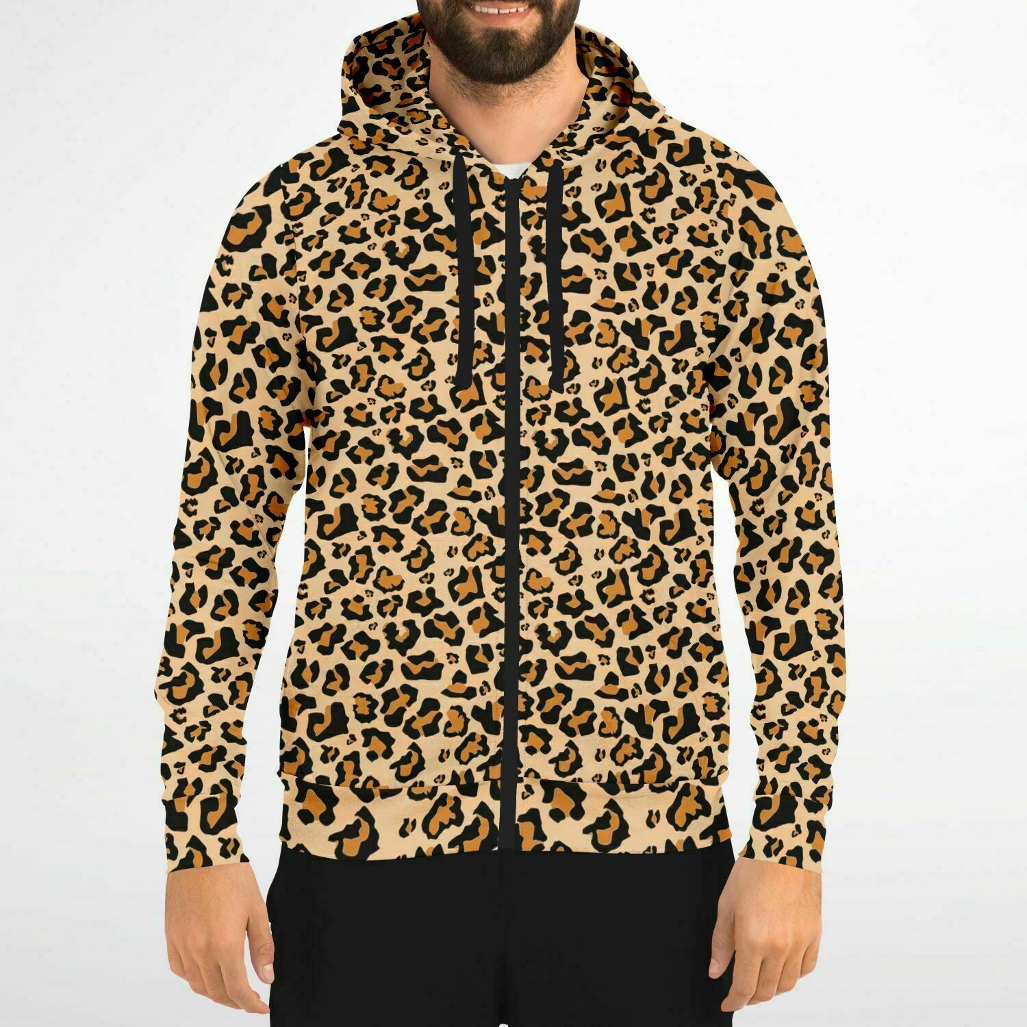 Cheetah zip up jacket sale