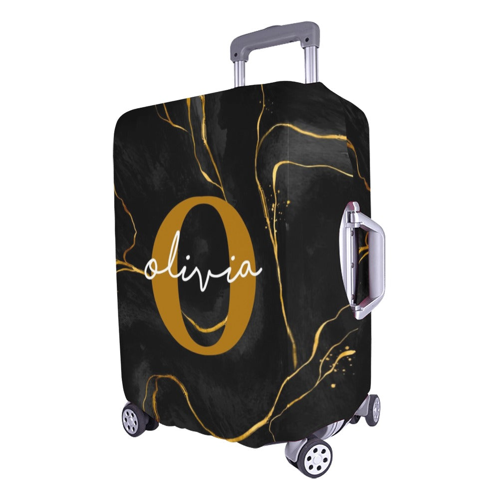 Luggage Cover Travel Case Cover for 18 to 32 inch Luggage Protector Cases  Fashion Trendy Initial Name A To Z Gold Letter Print Graphic Pattern For  Men Women Business Outdoor Travel Accessories