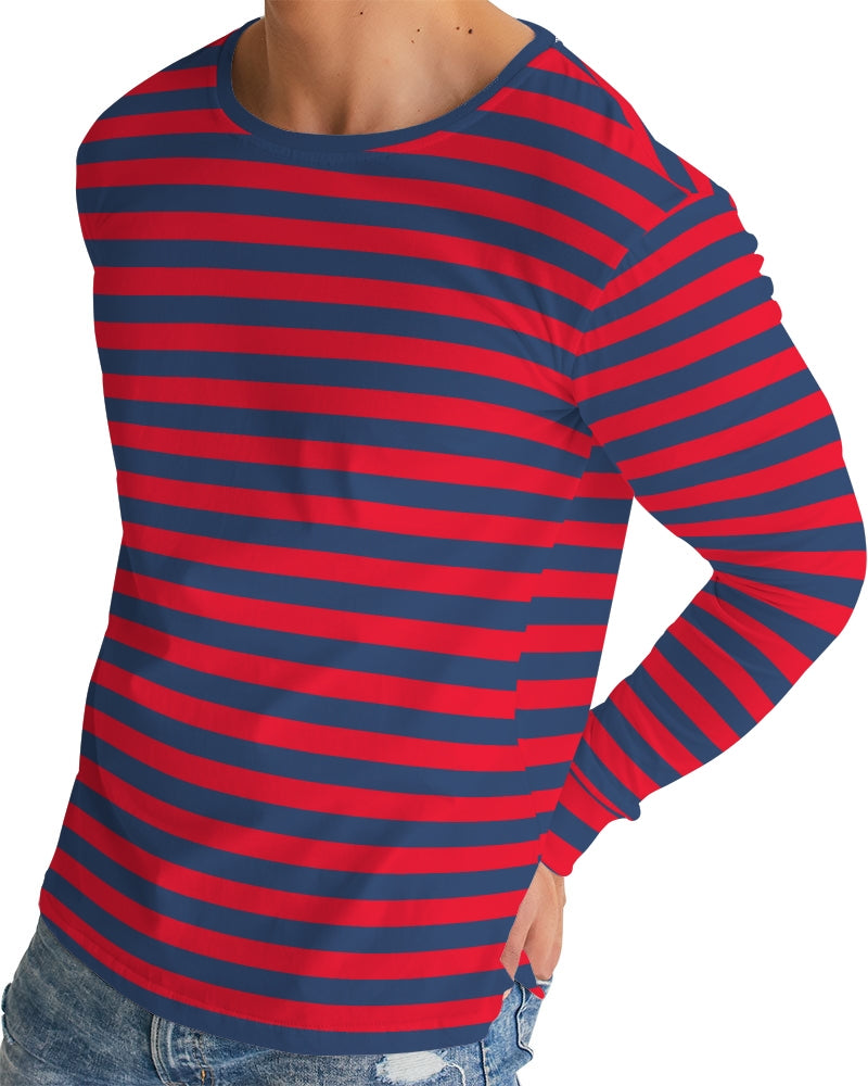 Red striped discount long sleeve shirt