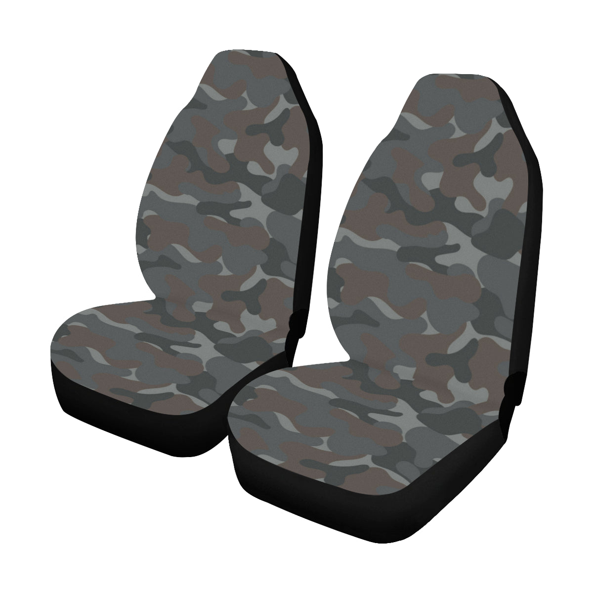 Camo Car Seat Cover, Dark Grey Camouflage Front Seat Covers (Set of 2), Dog Seat Protectors Accessory Starcove Fashion