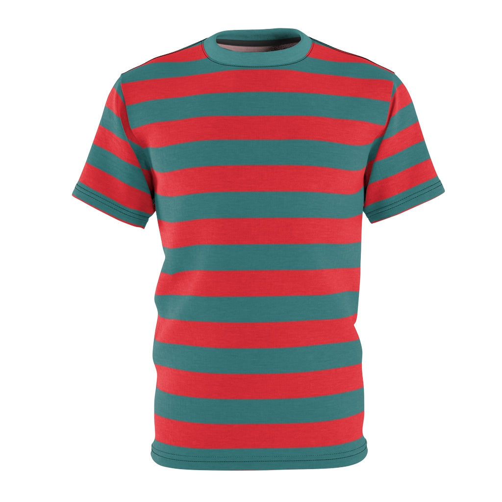 Red yellow green hot sale blue striped shirt