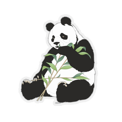 Giant Panda Sticker, Chinese Leaves Laptop Decal Vinyl Cute Waterbottle Tumbler Car Waterproof Bumper Aesthetic Die Cut Wall Mural Starcove Fashion