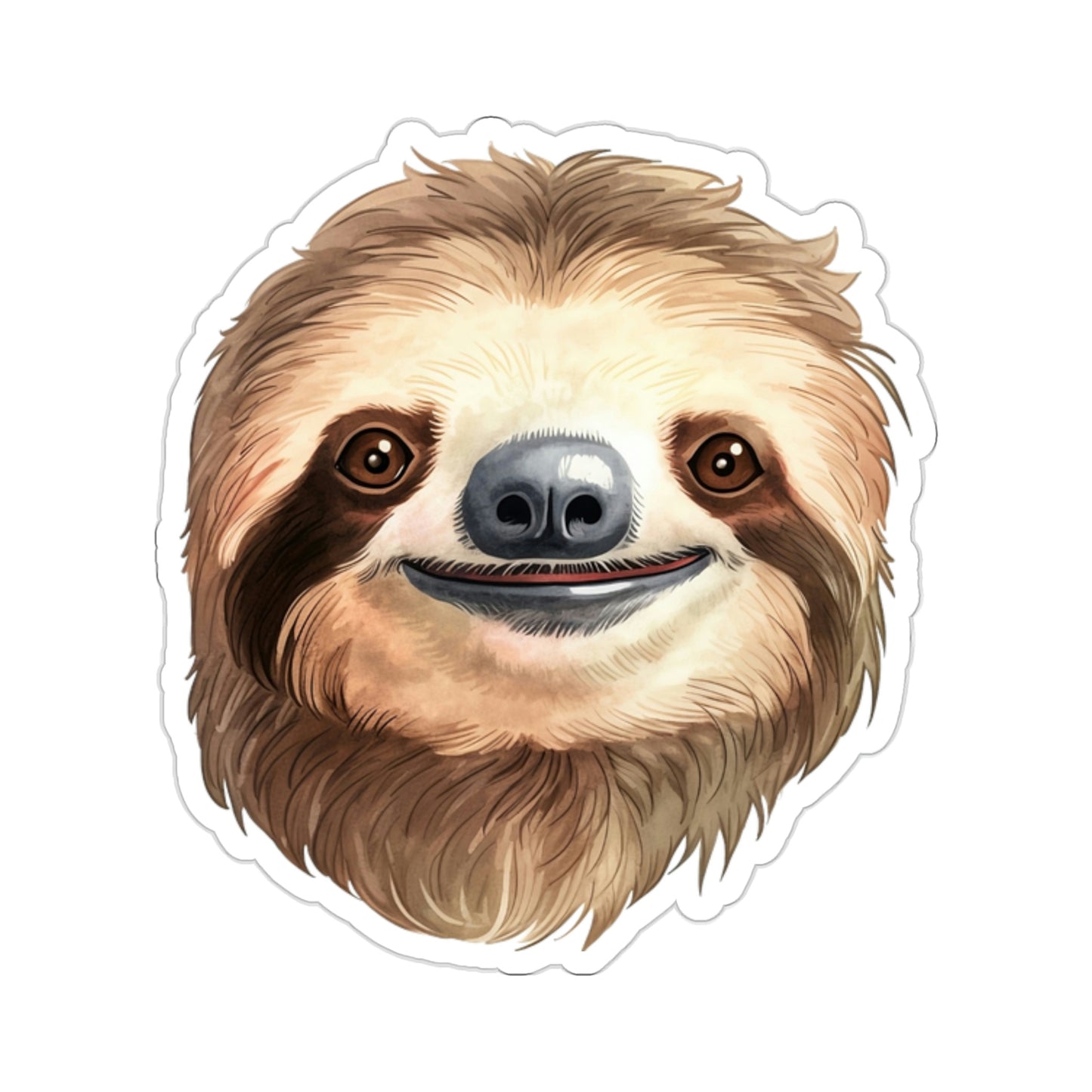 Sloth Head Sticker, Animal Art Laptop Decal Vinyl Cute Waterbottle Tumbler Car Waterproof Bumper Aesthetic Die Cut Wall Clear Starcove Fashion