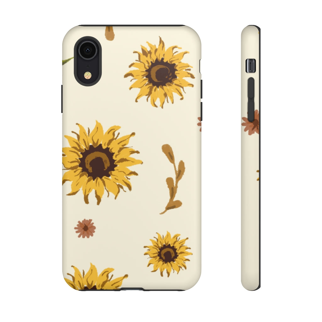 Sunflower Pattern Iphone 13 12 Pro Case, Floral Cute Aesthetic Tough Cases 11 8 Plus X XR XS Max Samsung Galaxy S20+ S10 Phone Cover Starcove Fashion