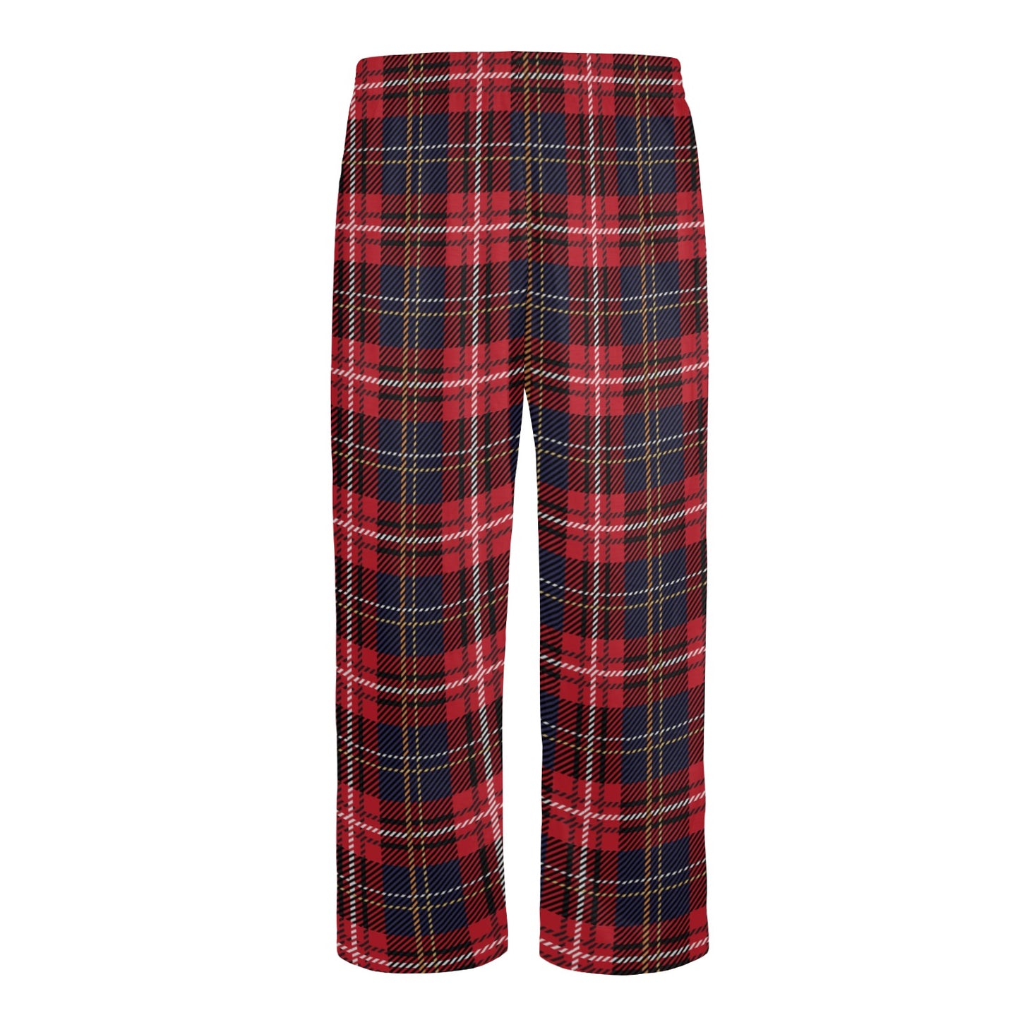 Red Buffalo Plaid Men Pajamas Pants, Blue Tartan Check Christmas Xmas Satin PJ Pockets Sleep Trousers Couples Matching Trousers Bottoms Starcove Fashion