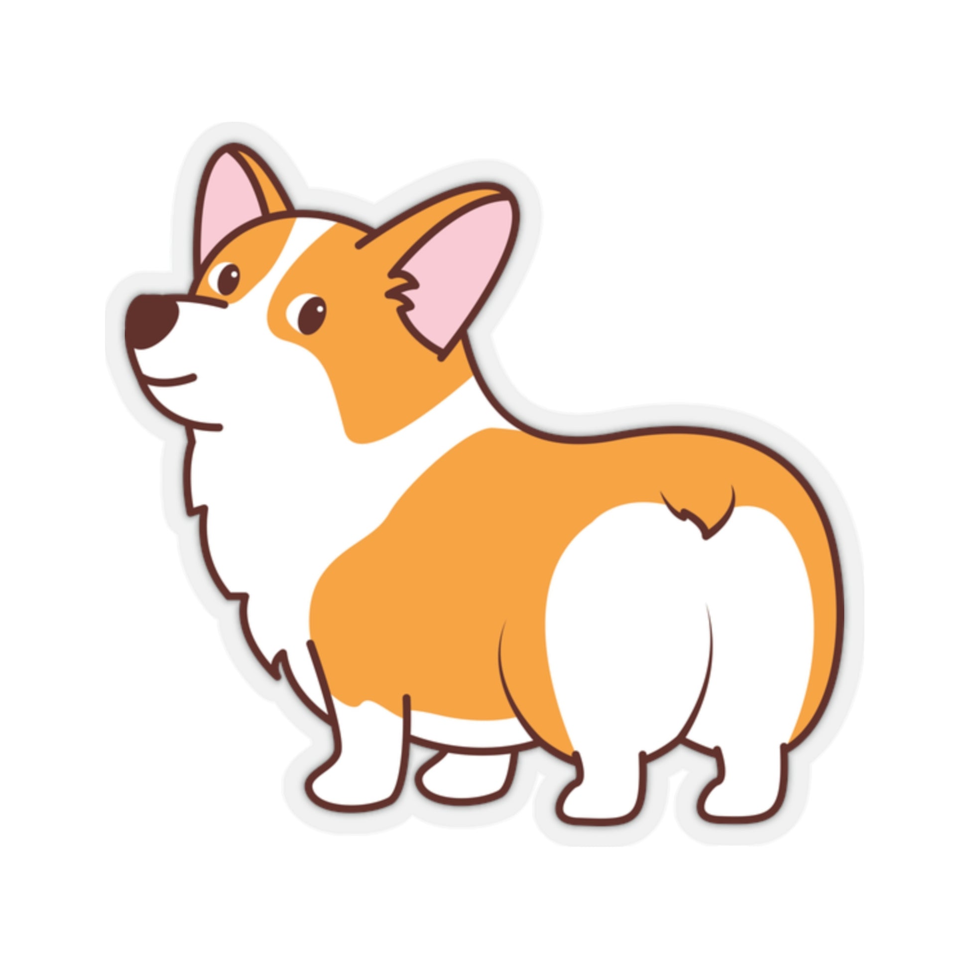 Corgi Sticker, Puppy Butt Dog Animal Pet Welsh Laptop Decal Vinyl Cute Waterbottle Tumbler Car Waterproof Bumper Die Cut Wall Mural Starcove Fashion