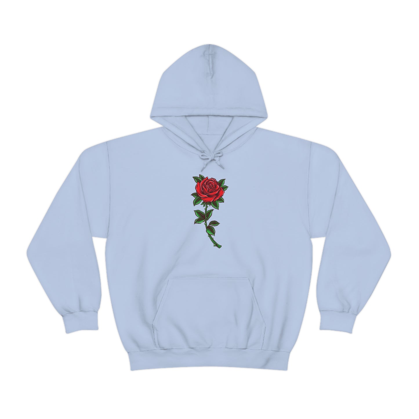 Red Rose Hoodie, Flowers Floral Pullover Men Women Adult Aesthetic Graphic Cotton Punk Goth Hooded Sweatshirt with Pockets Starcove Fashion