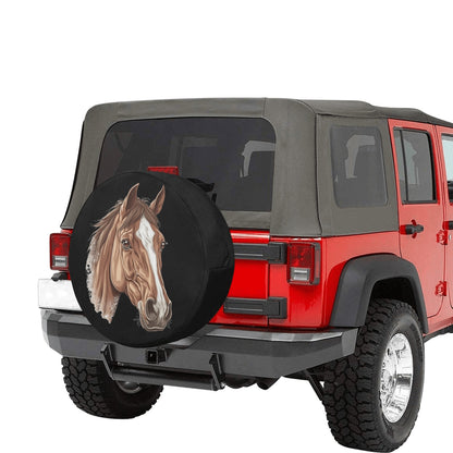 Horse Head Spare Tire Cover, Animal Spare Wheel Cover Custom RV Camper Back Tire Camera Hole Extra Car Auto Rv Camper Gift