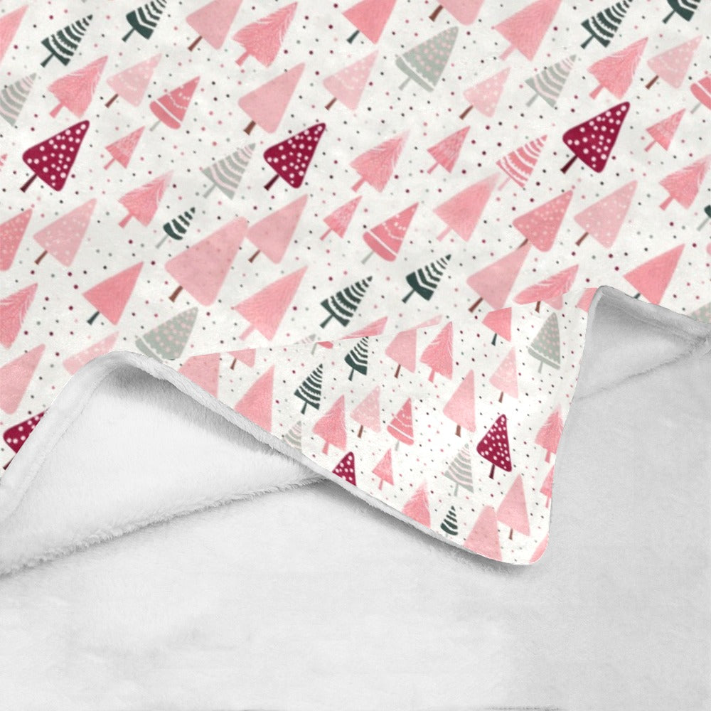 Pink christmas throw online blankets