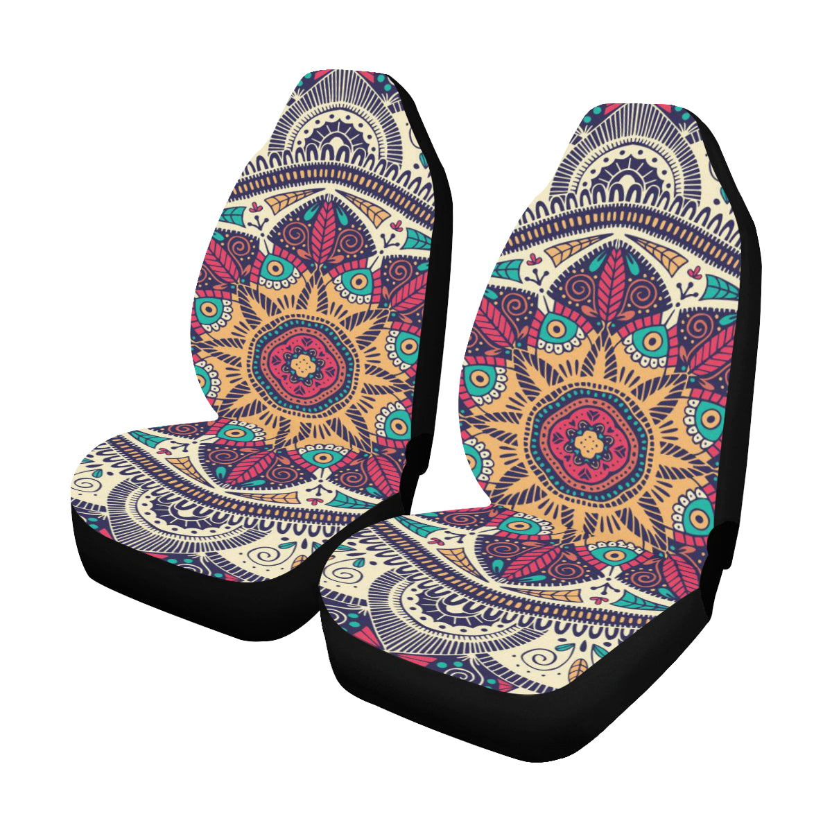 Bohemian Mandala Ethnic Aztec Boho Chic Pattern Car Seat Covers Pair, 2 Front Seat Covers, Car Seat Protector, deals Car Accessory, Seat Cover For