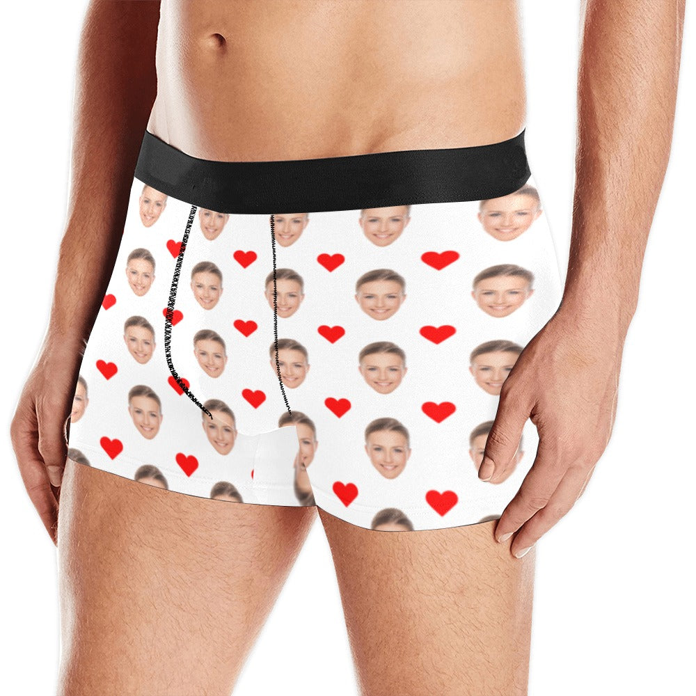 Funny Newlywed Underwear Men, Personalized Boxer Briefs With Face