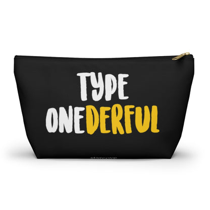 Type One Diabetes Supply Case, Funny Diabetic Supply Bag, Makeup Cellphone Pouch Wonderful Onederful t1d School Kids Accessory Pouch w T-bottom Starcove Fashion