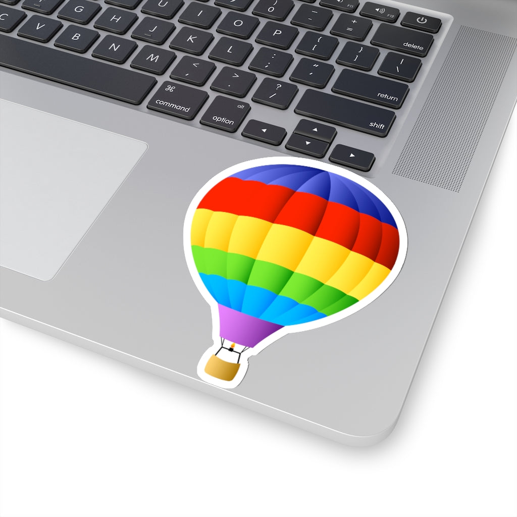 Hot Air Balloon Decal, Rainbow Cute Label Phone Macbook Small Large Cool Art Computer Car Hydro Flask Wall Art Starcove Fashion