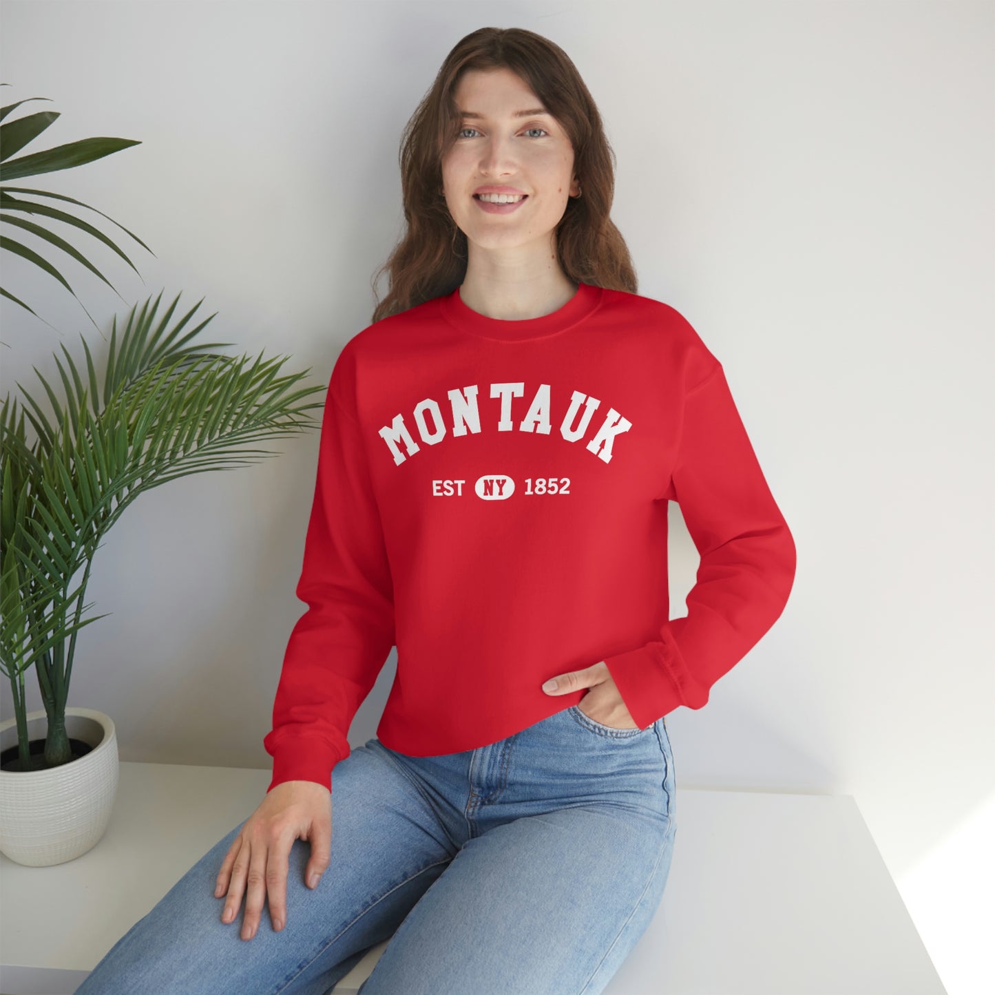 Montauk Sweatshirt, New York NY Beach Graphic Crewneck Fleece Cotton Sweater Jumper Pullover Men Women Aesthetic Designer Top Starcove Fashion