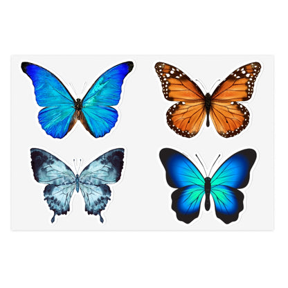 Butterfly Sticker Sheets Set,  Blue Orange Monarch Realistic Aesthetic Cute Wall Decal Pack Car Decor Vinyl Water Proof Die Cut Starcove Fashion